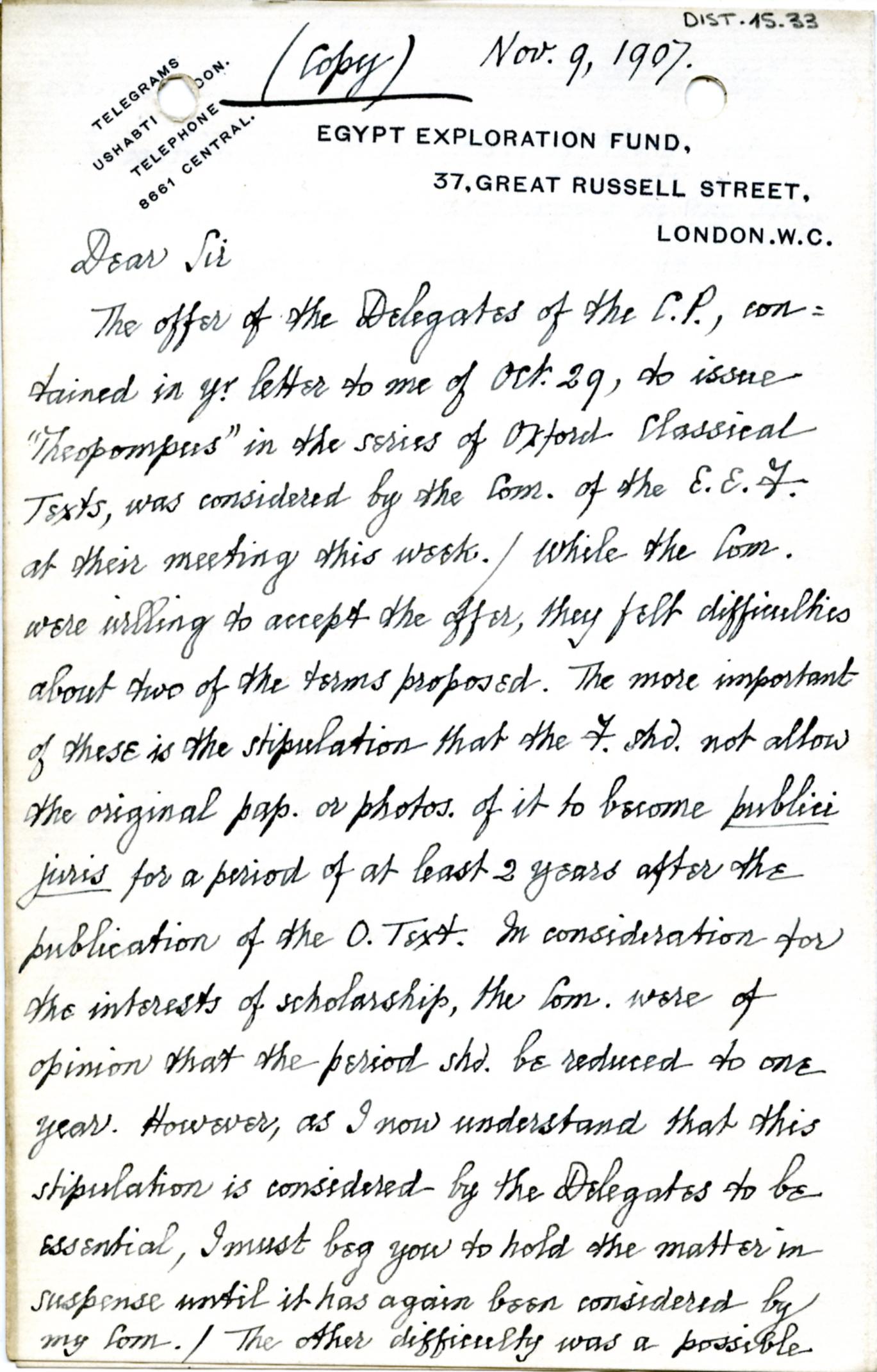 1884-1915 Oxyrhynchus, Faiyum, el-Hibeh, Atfieh, el-Sheikh Ibada DIST.15.33a