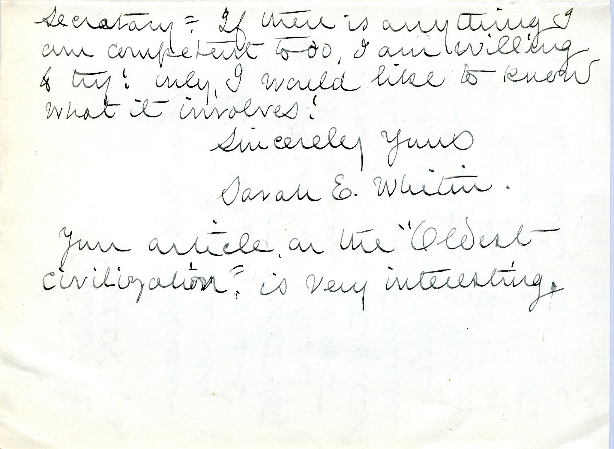 1913 Correspondence American museums DIST.36.12c
