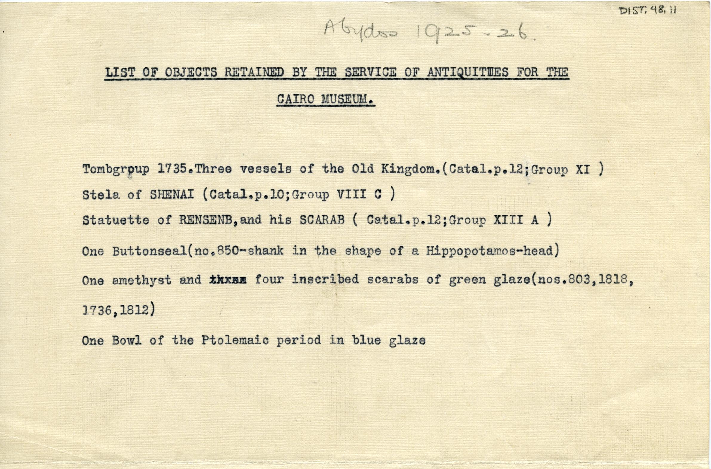 1925-26 Abydos DIST.48.11