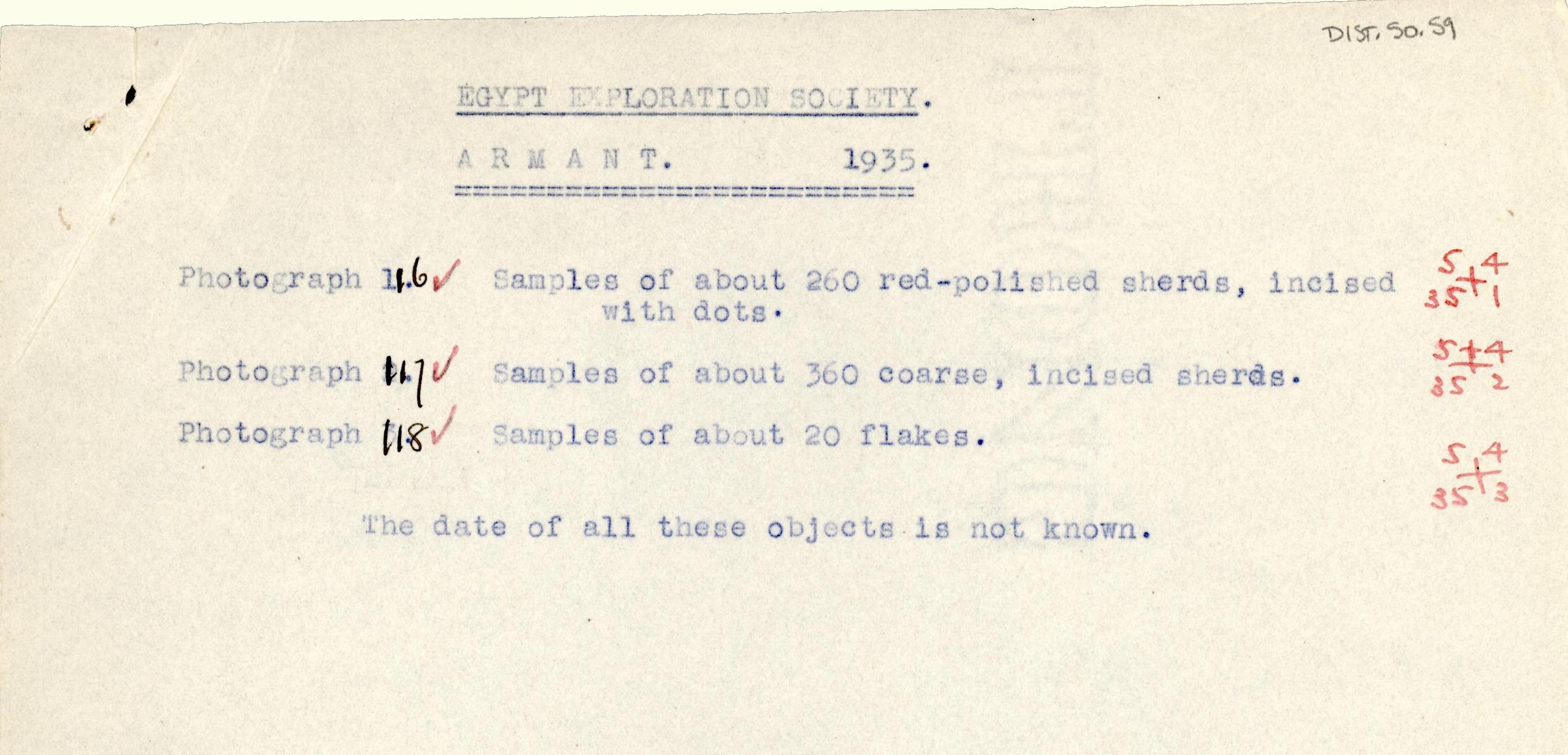1926-39 correspondence with Antiquities Service DIST.50.59