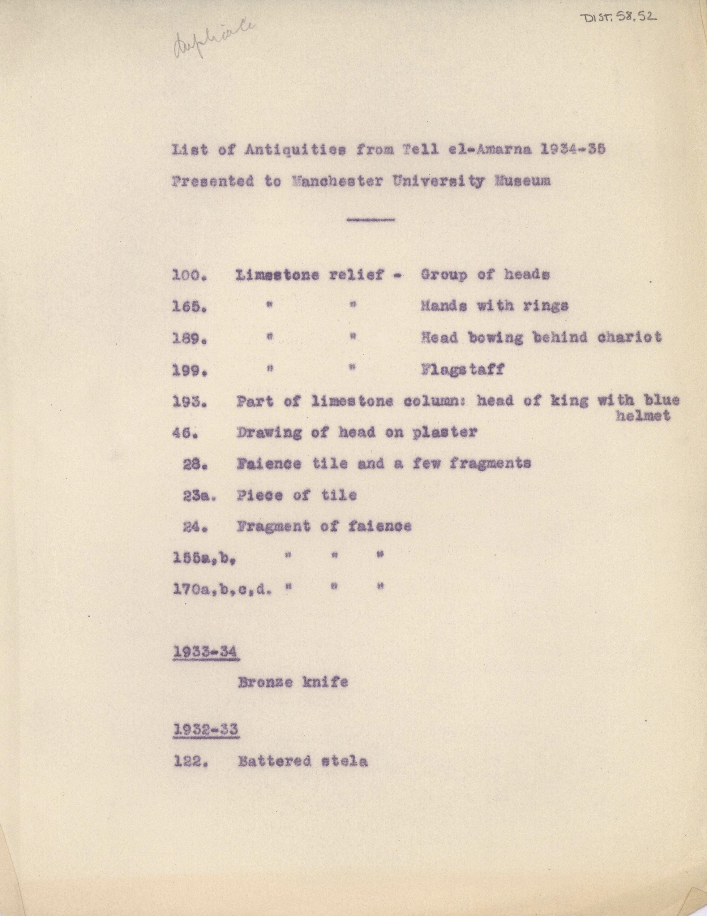 1934-35 el-Amarna DIST.58.52