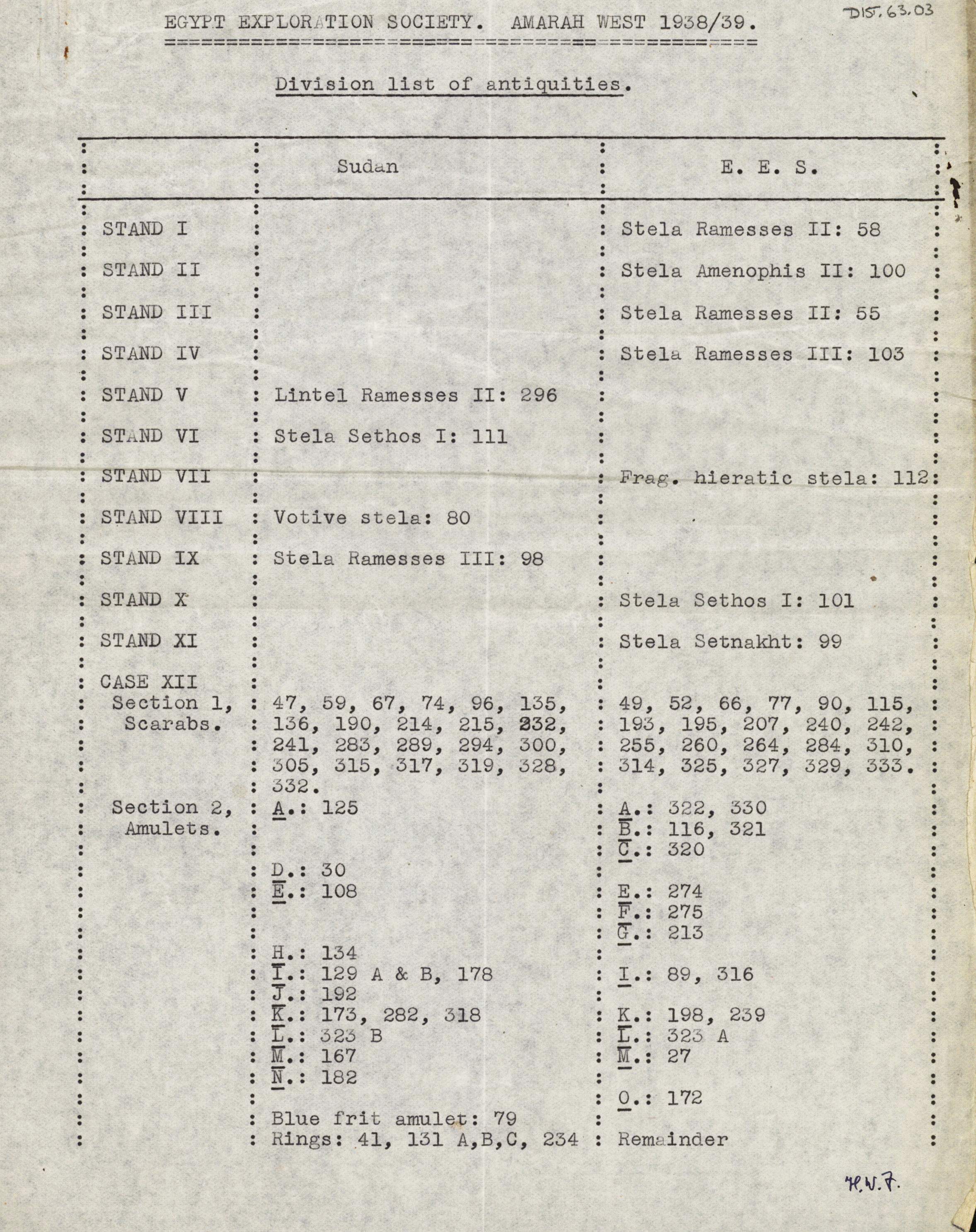 1936-39 Amarah West, Sesebi DIST.63.03a