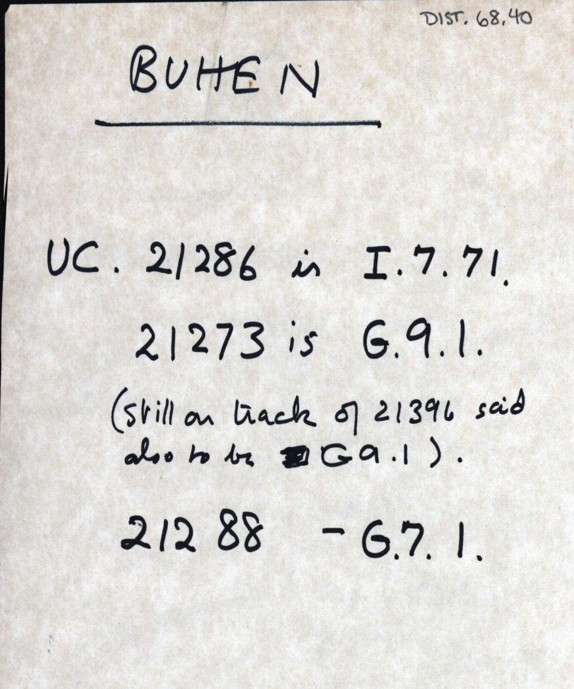 1959-74  Buhen DIST.68.40
