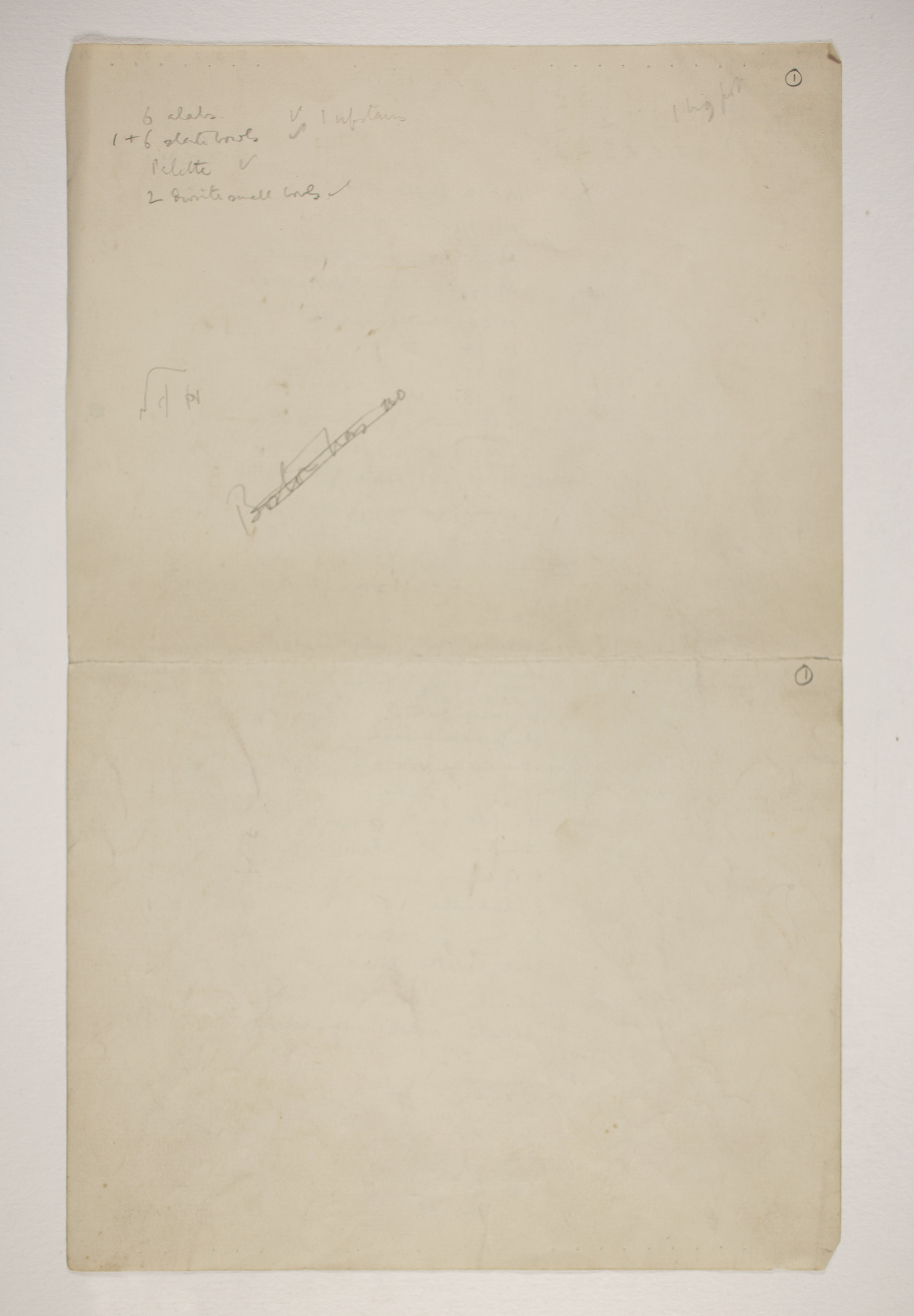 1901-02 Abydos Object list PMA/WFP1/D/10/1.2