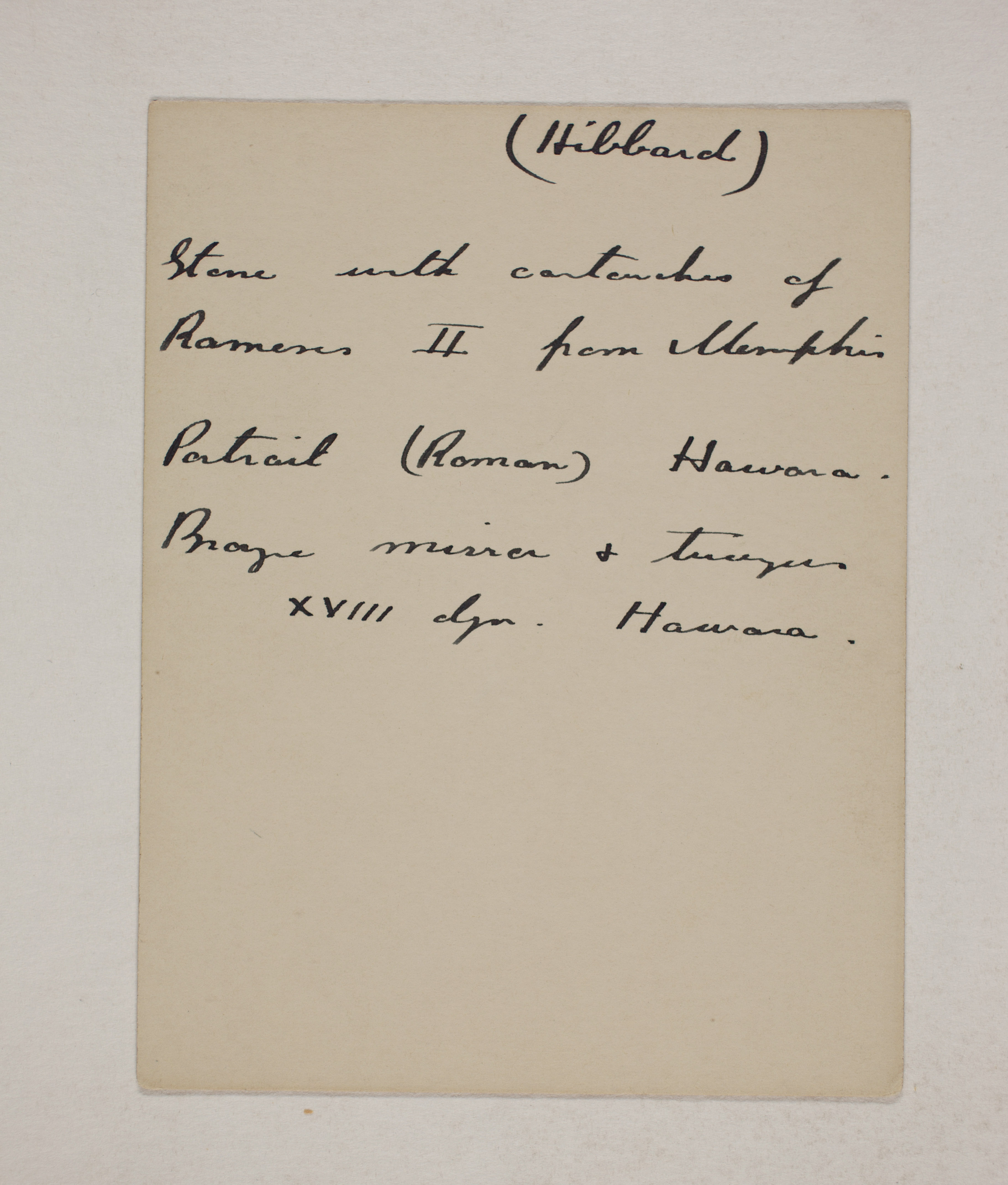 1910-11 Hawara, Gerzeh, Memphis, Mazghuneh Individual institution list  PMA/WFP1/D/19/23