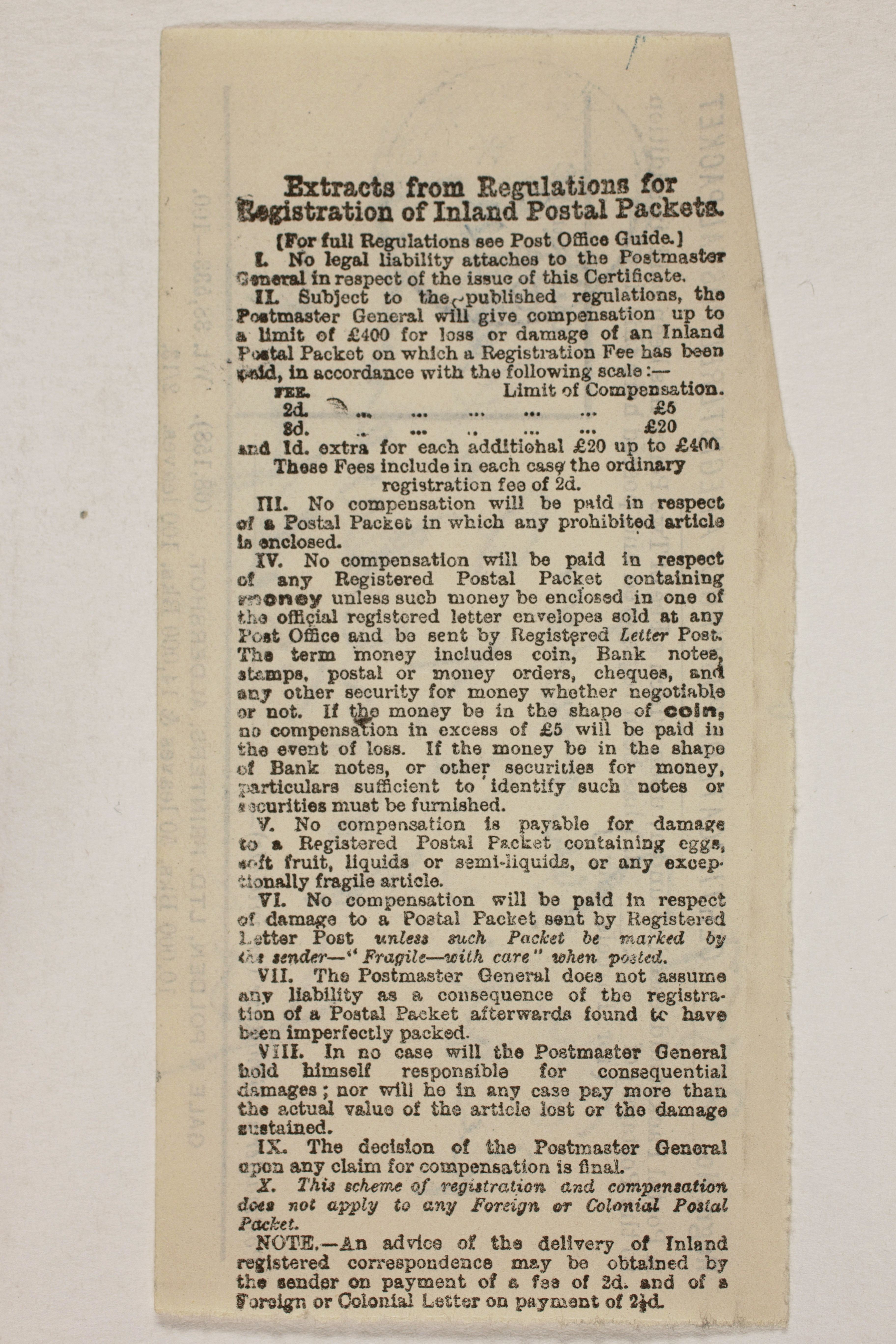 1913-14 Lahun, Haraga Mailing label PMA/WFP1/D/22/50.17