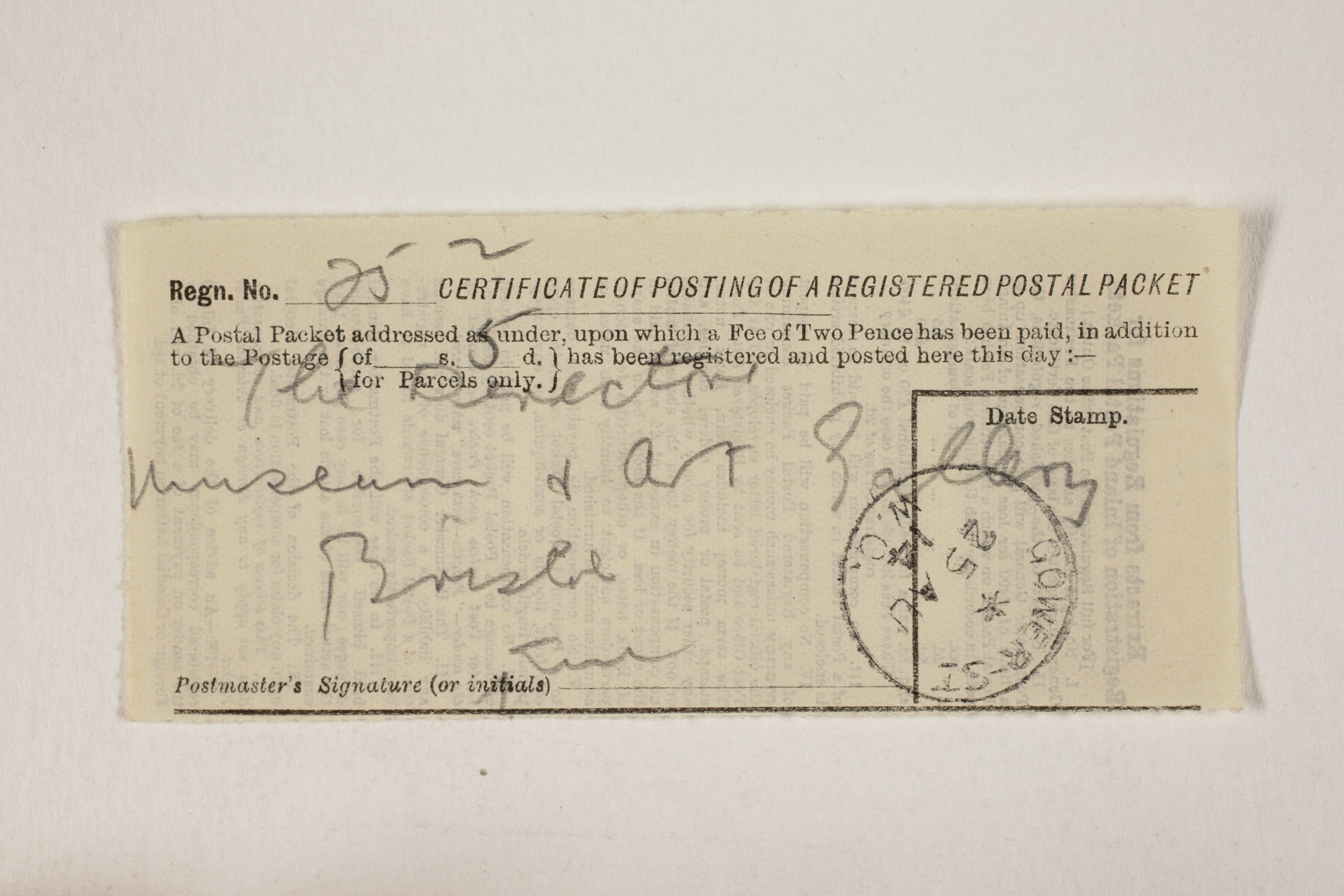1913-14 Lahun, Haraga Mailing label PMA/WFP1/D/22/50.20