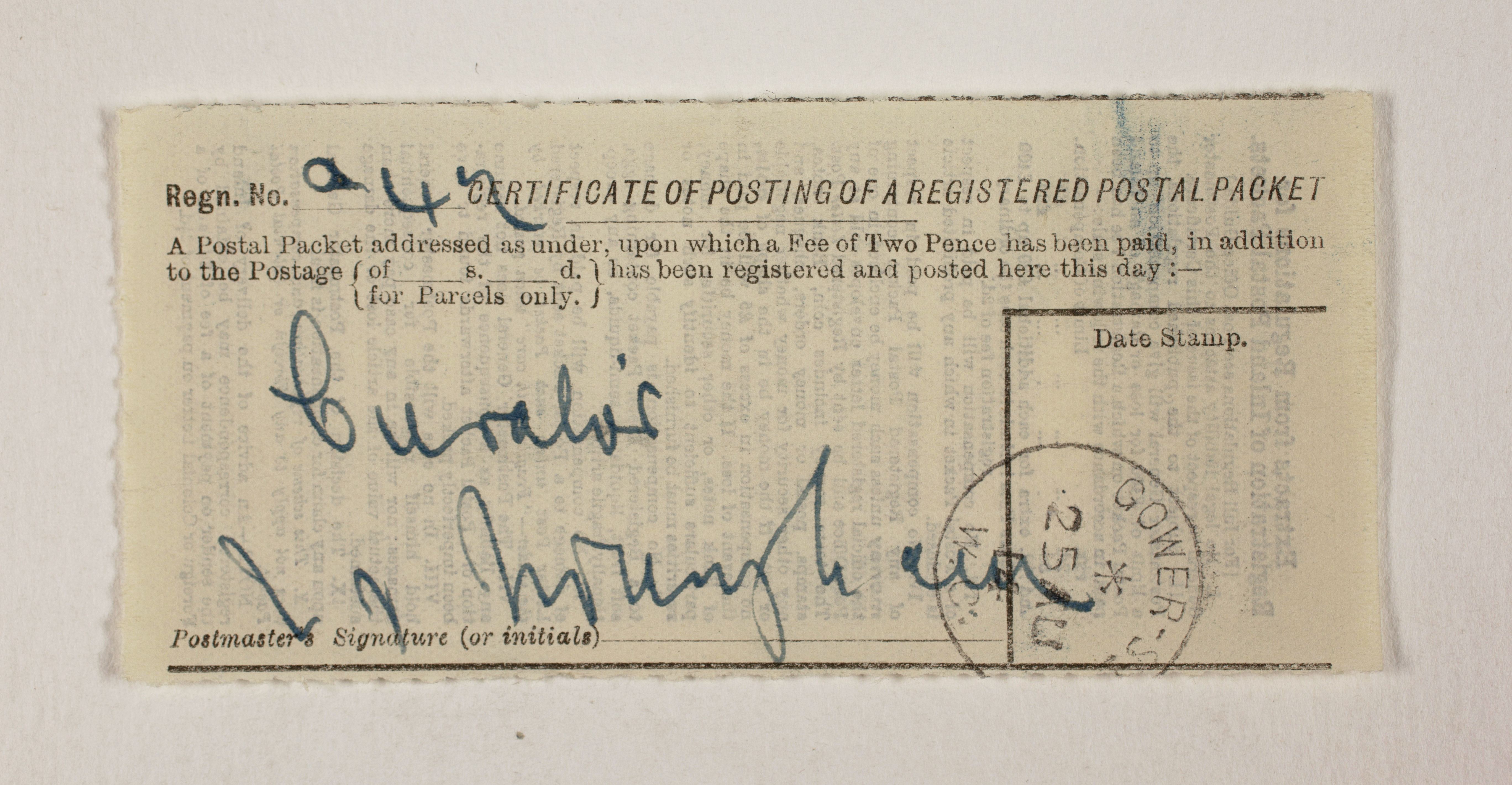 1913-14 Lahun, Haraga Mailing label PMA/WFP1/D/22/50.24