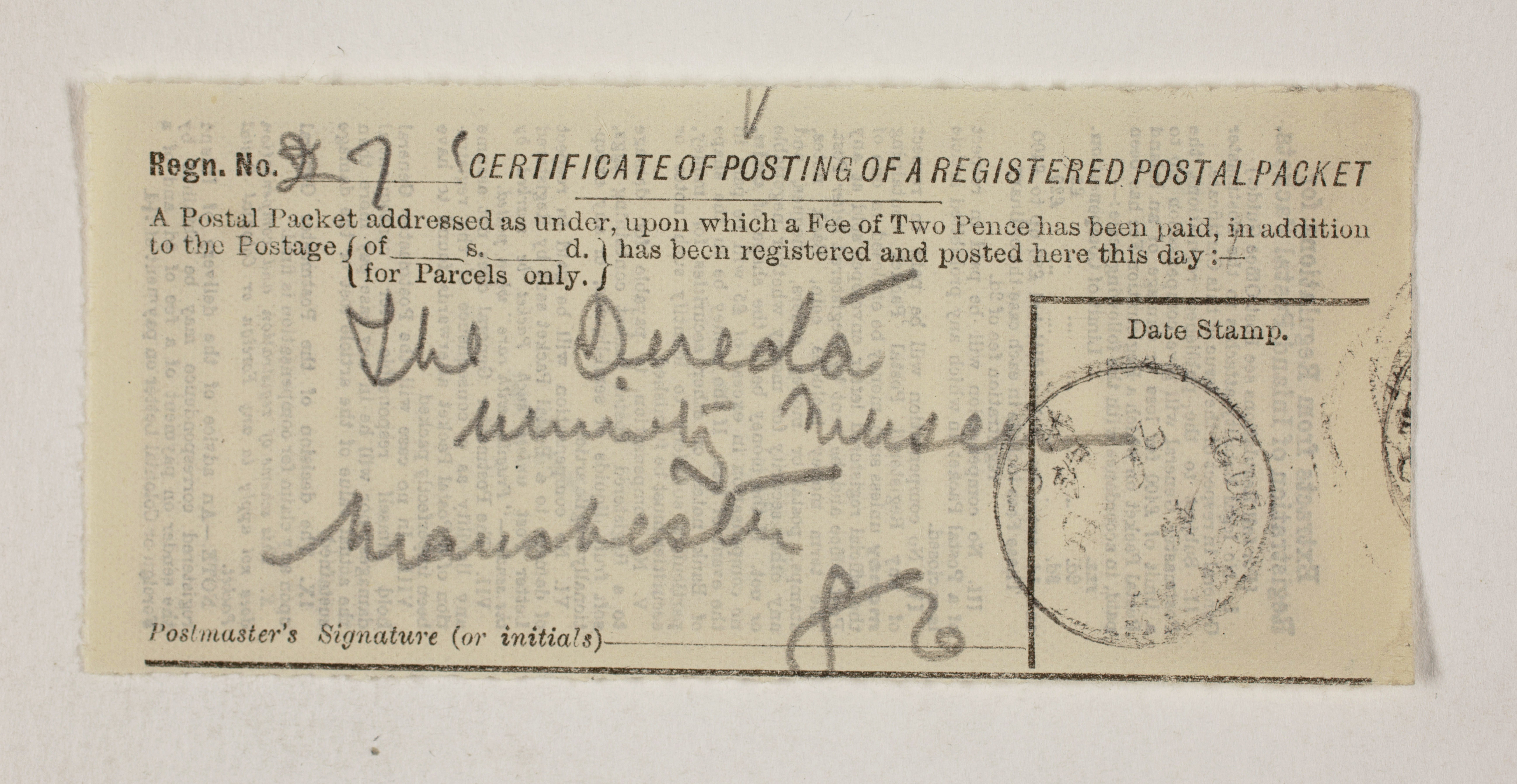 1913-14 Lahun, Haraga Mailing label PMA/WFP1/D/22/50.34