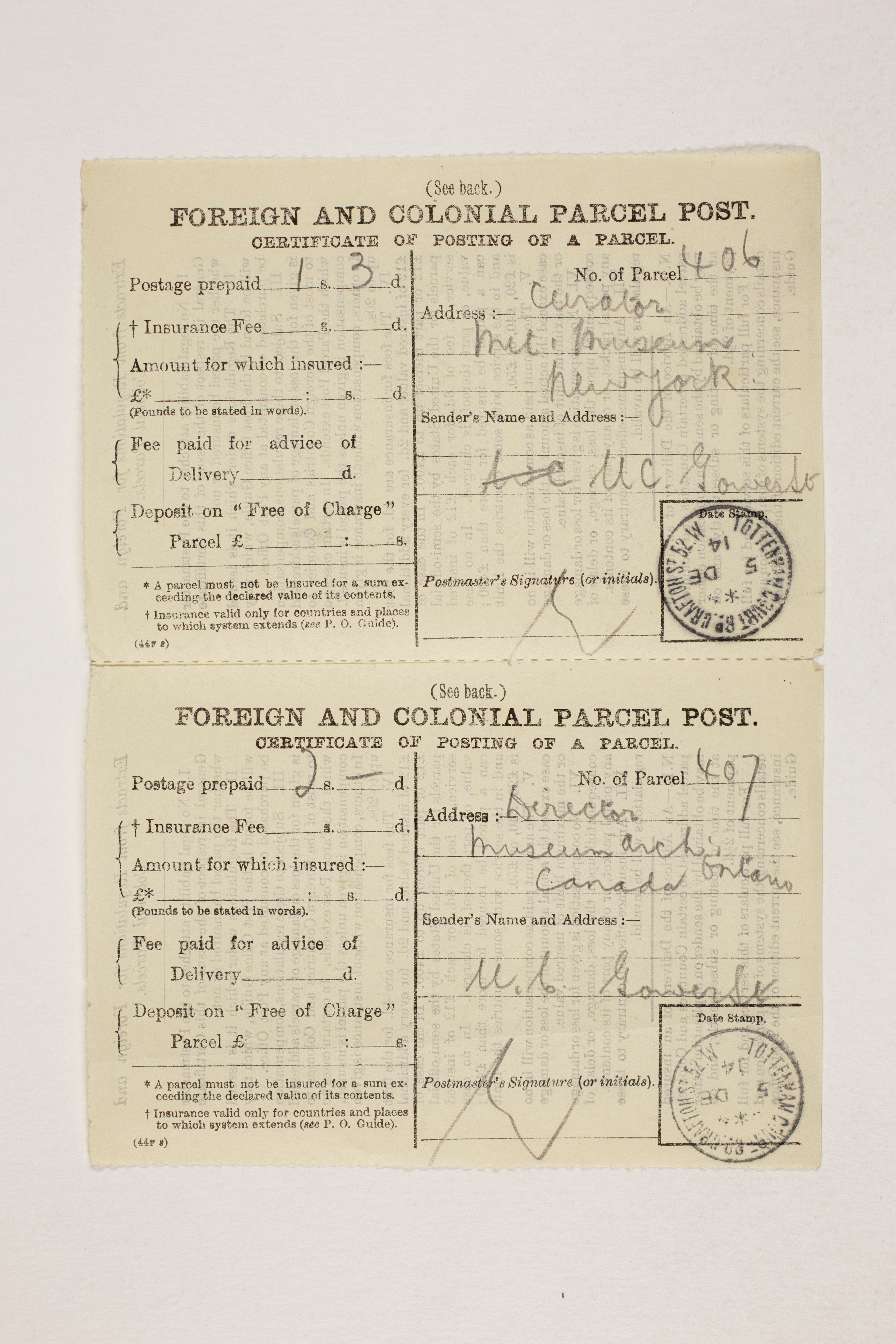 1913-14 Lahun, Haraga Mailing label PMA/WFP1/D/22/50.6