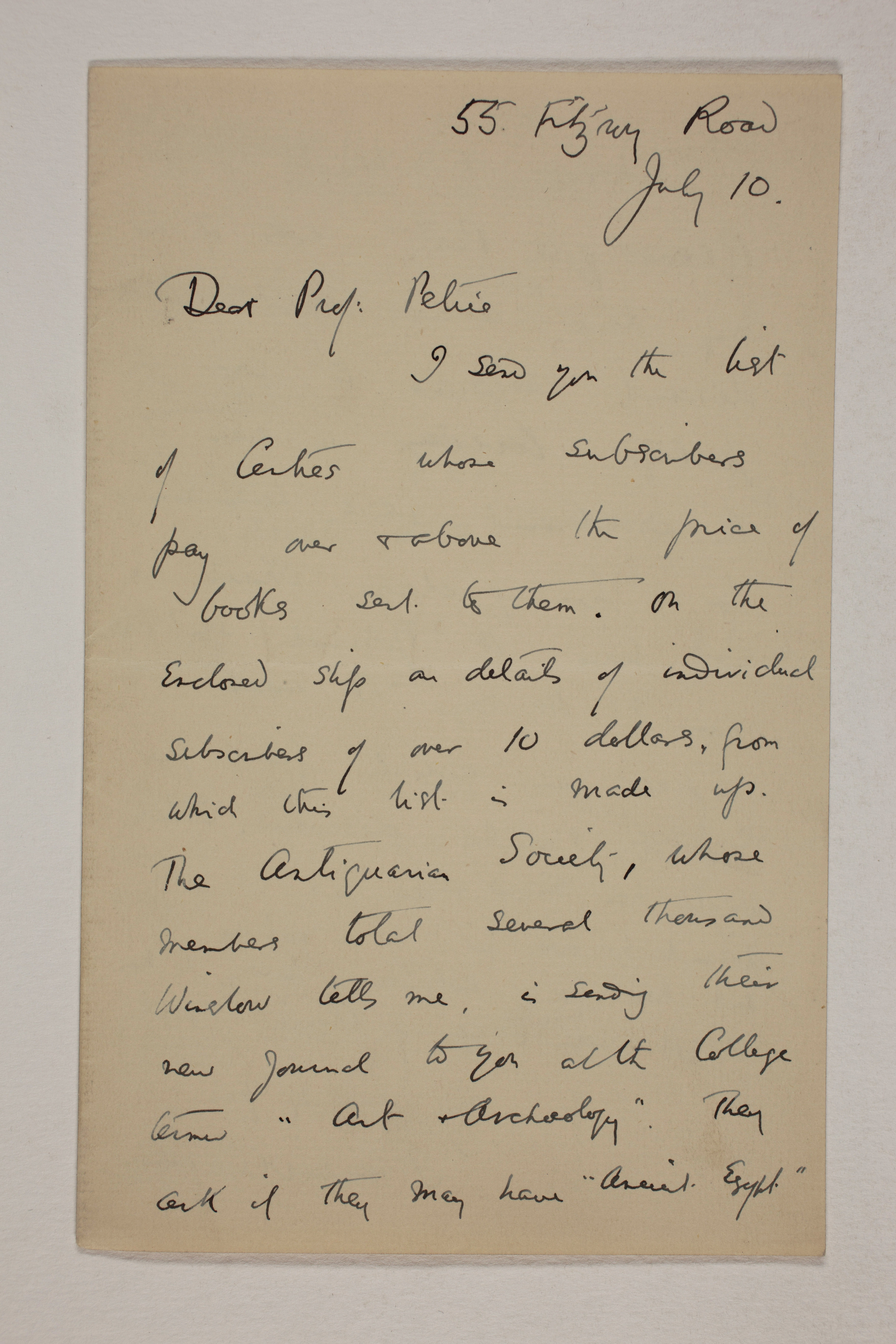 1913-14 Lahun, Haraga Correspondence PMA/WFP1/D/22/52.1