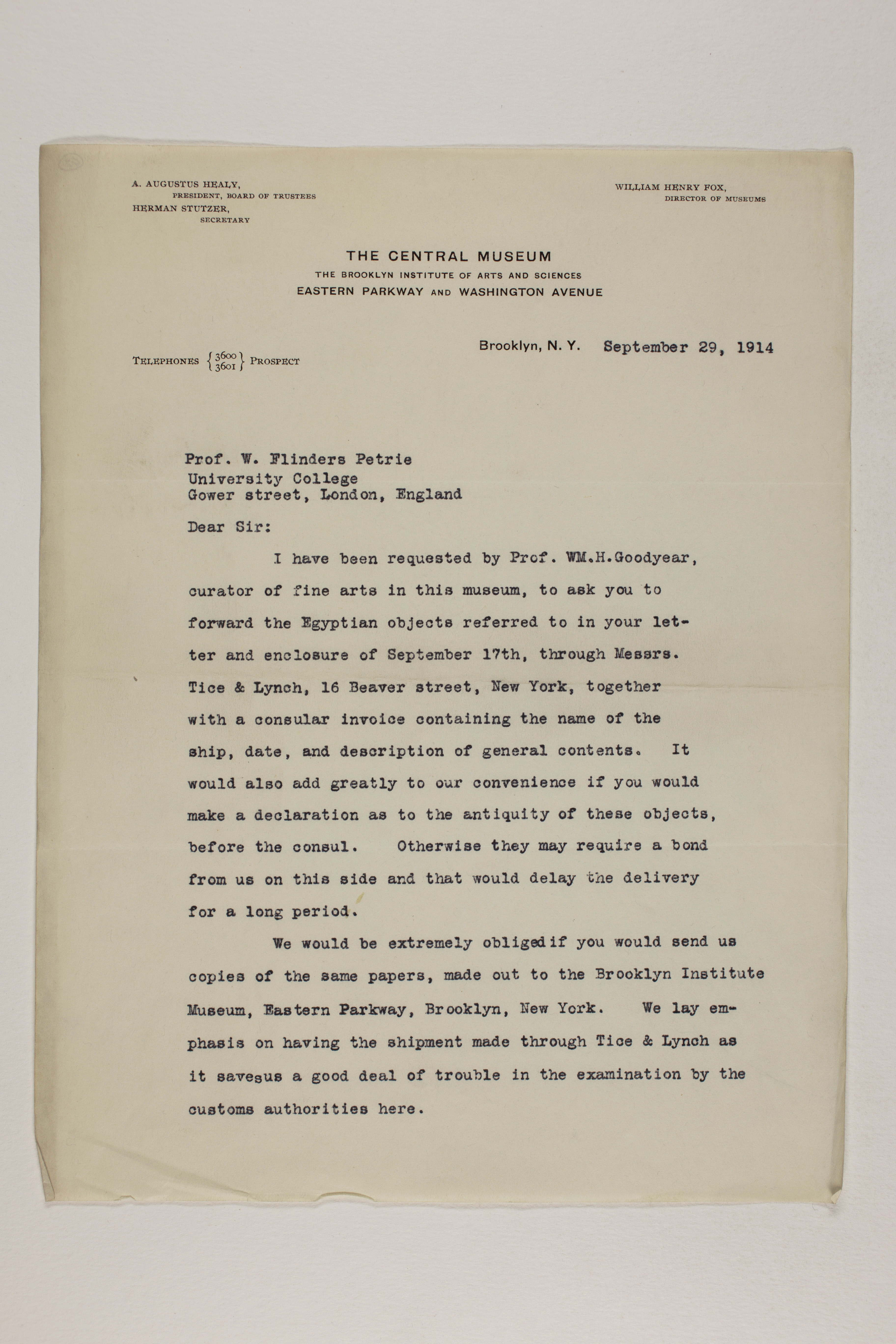 1913-14 Lahun, Haraga Correspondence PMA/WFP1/D/22/62.1