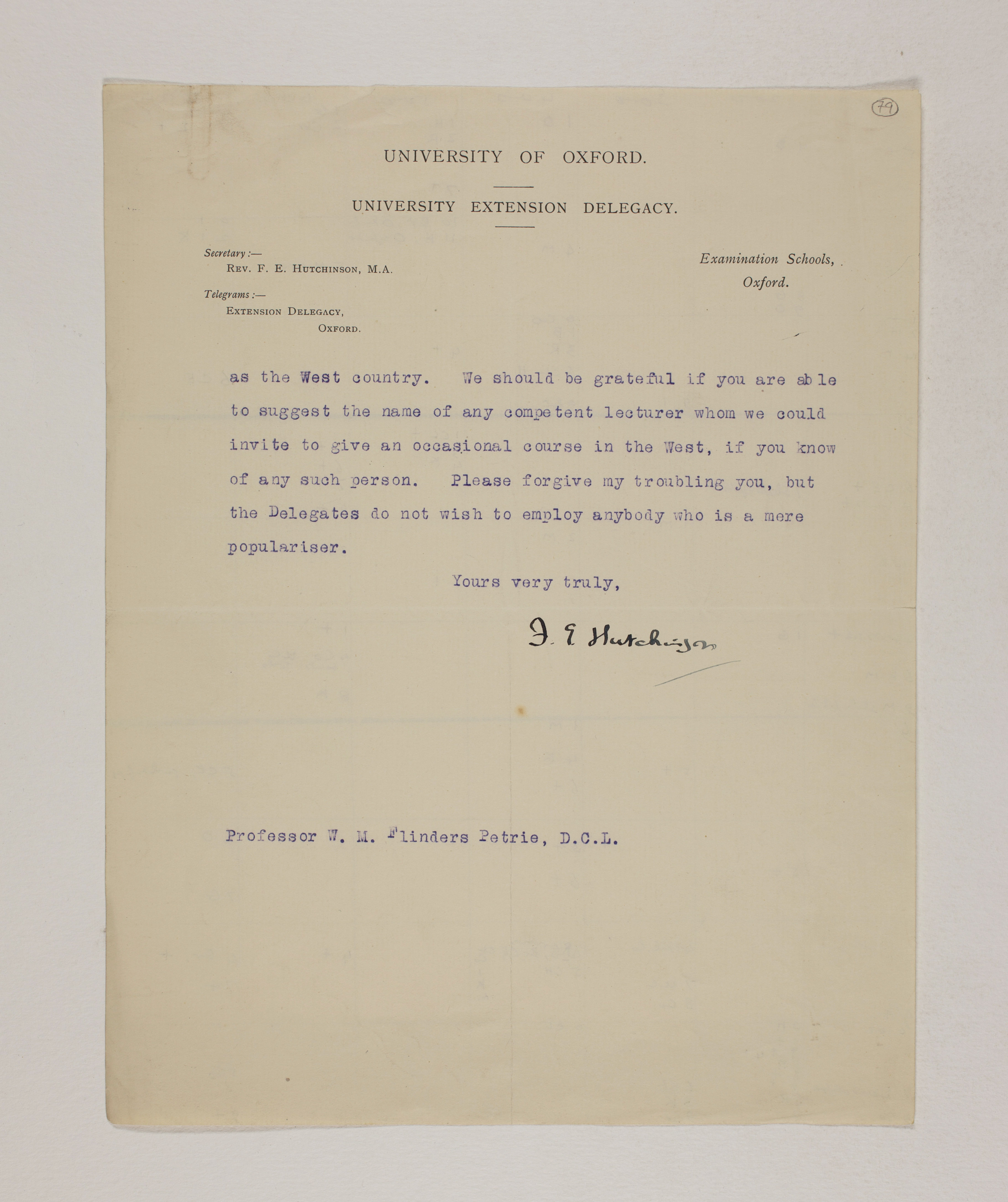 1913-14 Lahun, Haraga Correspondence PMA/WFP1/D/22/79.1