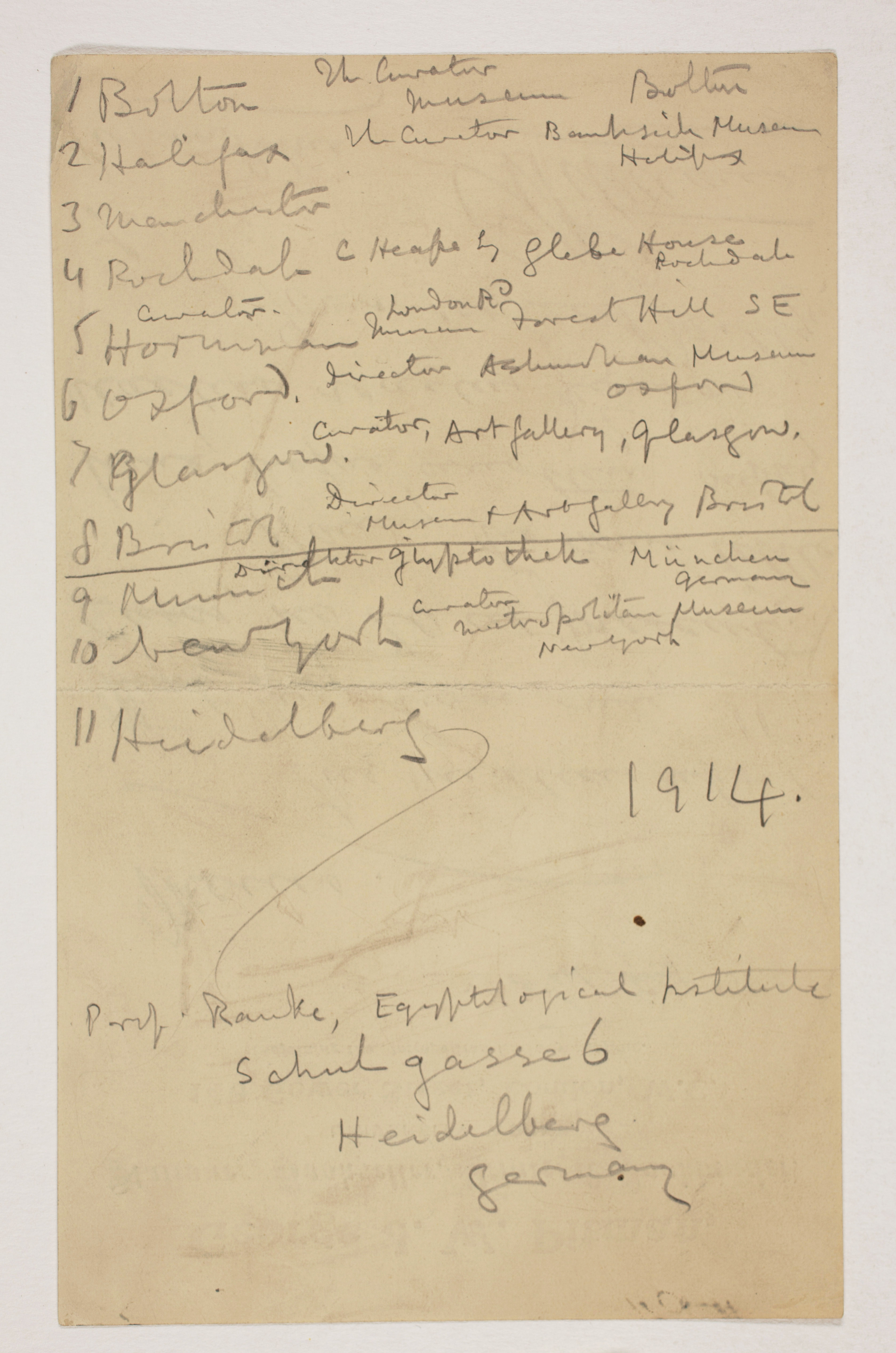 1913-14 Lahun, Haraga Distribution list PMA/WFP1/D/22/7.1
