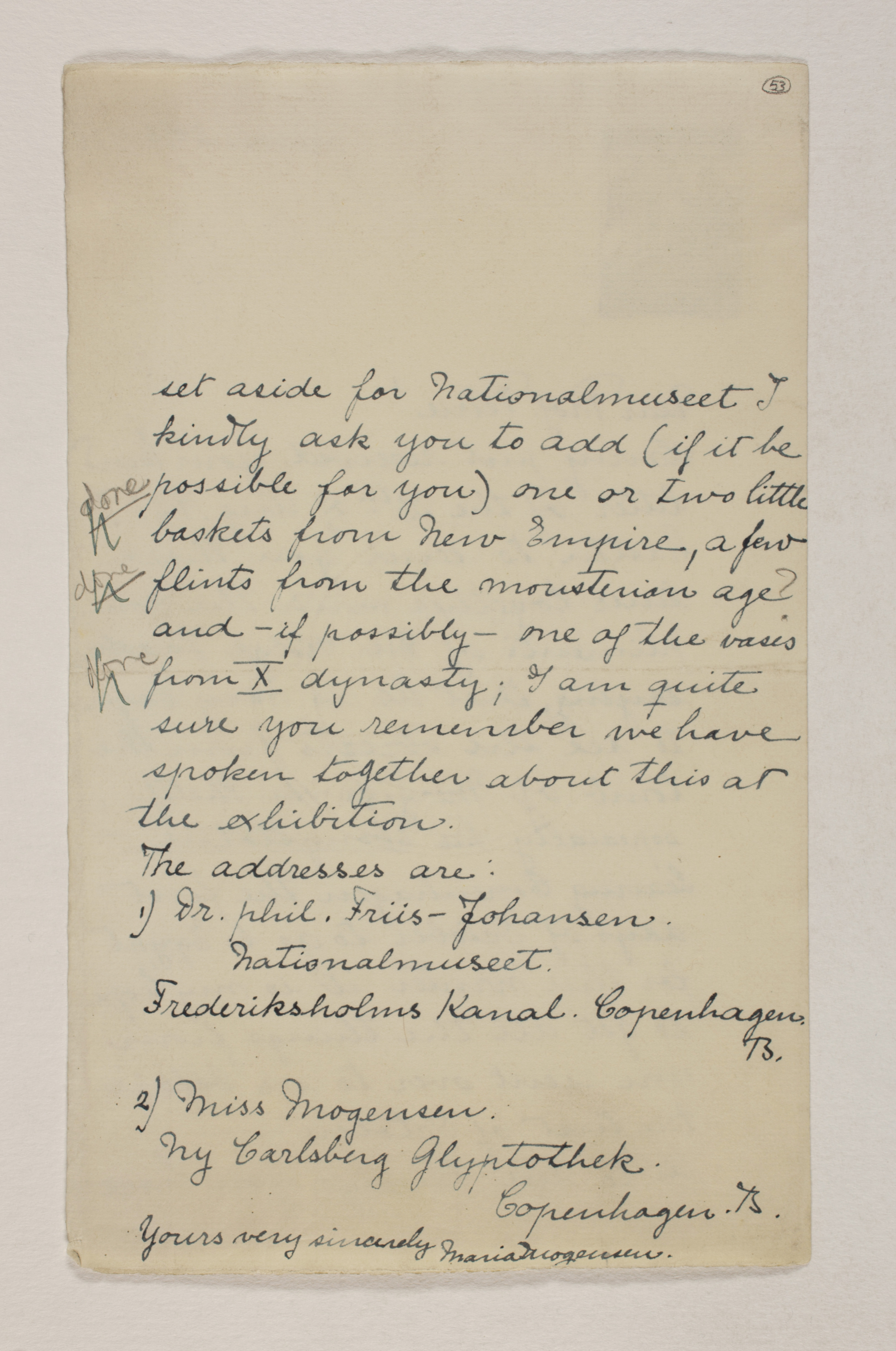 1919-21 Sedment, Lahun Correspondence PMA/WFP1/D/24/53.2