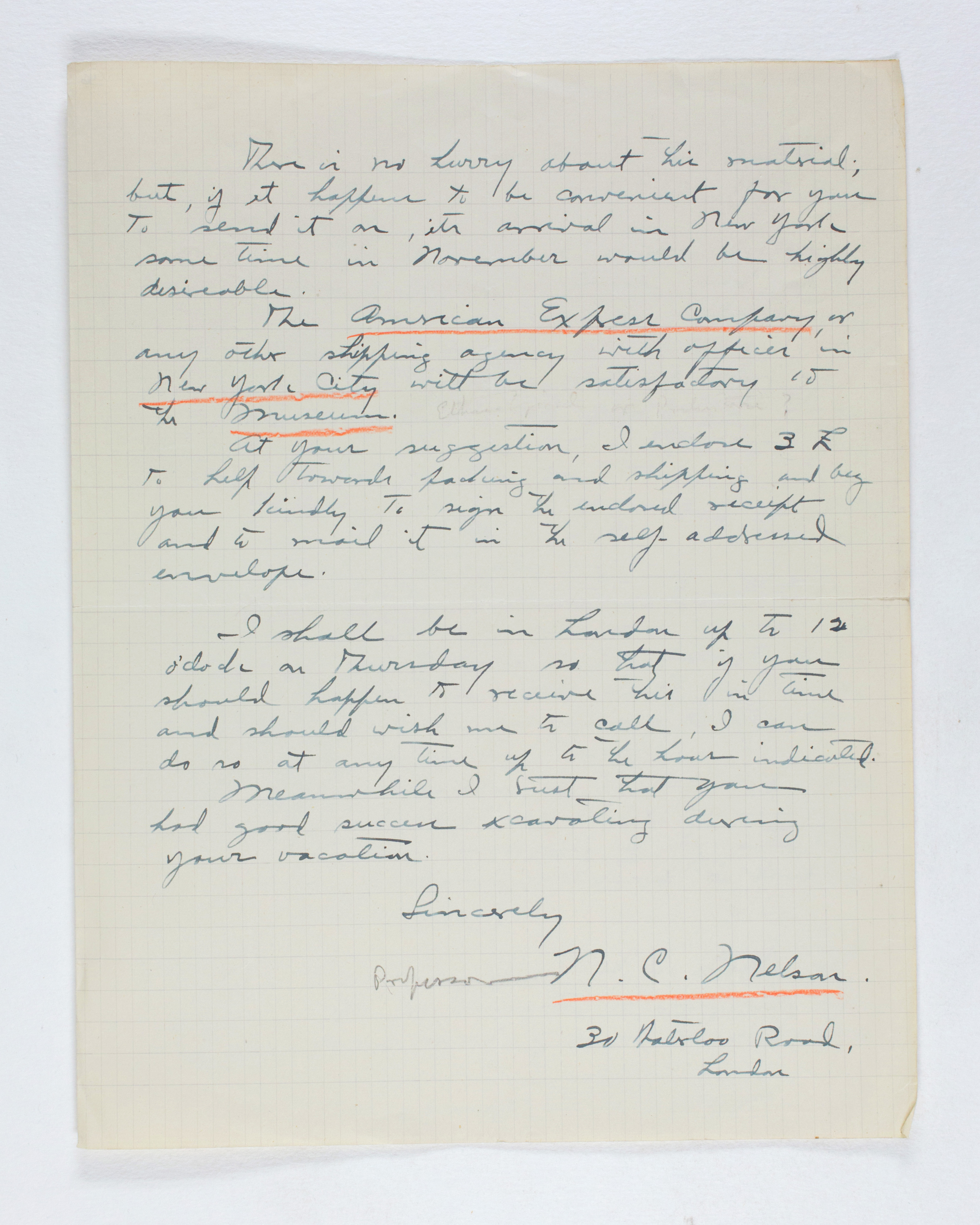 1922-23 Qau el-Kebir Correspondence PMA/WFP1/D/26/46.2