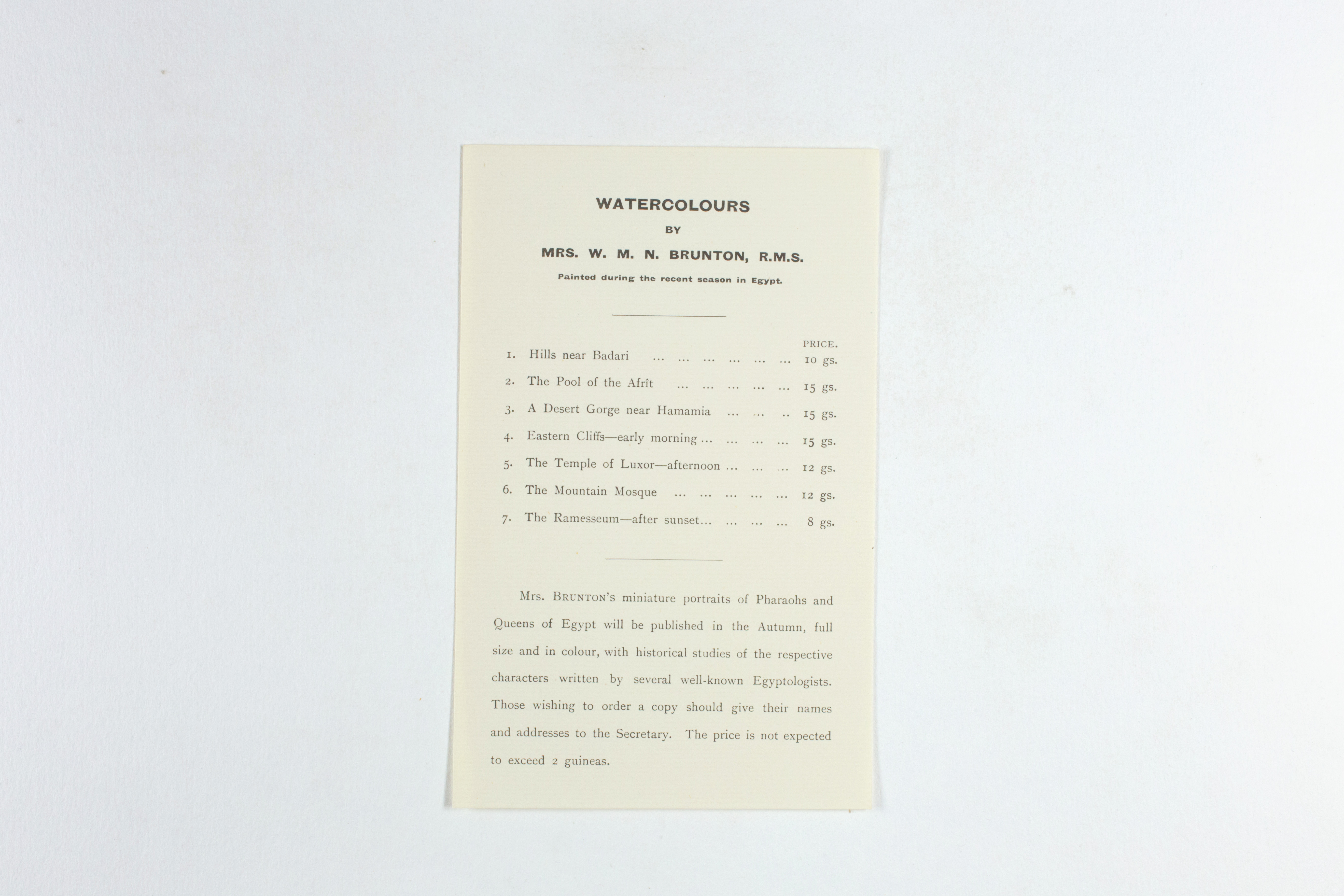 1923-24 Qau el-Kebir, Hemamieh Exhibition catalogue PMA/WFP1/D/27/36.4