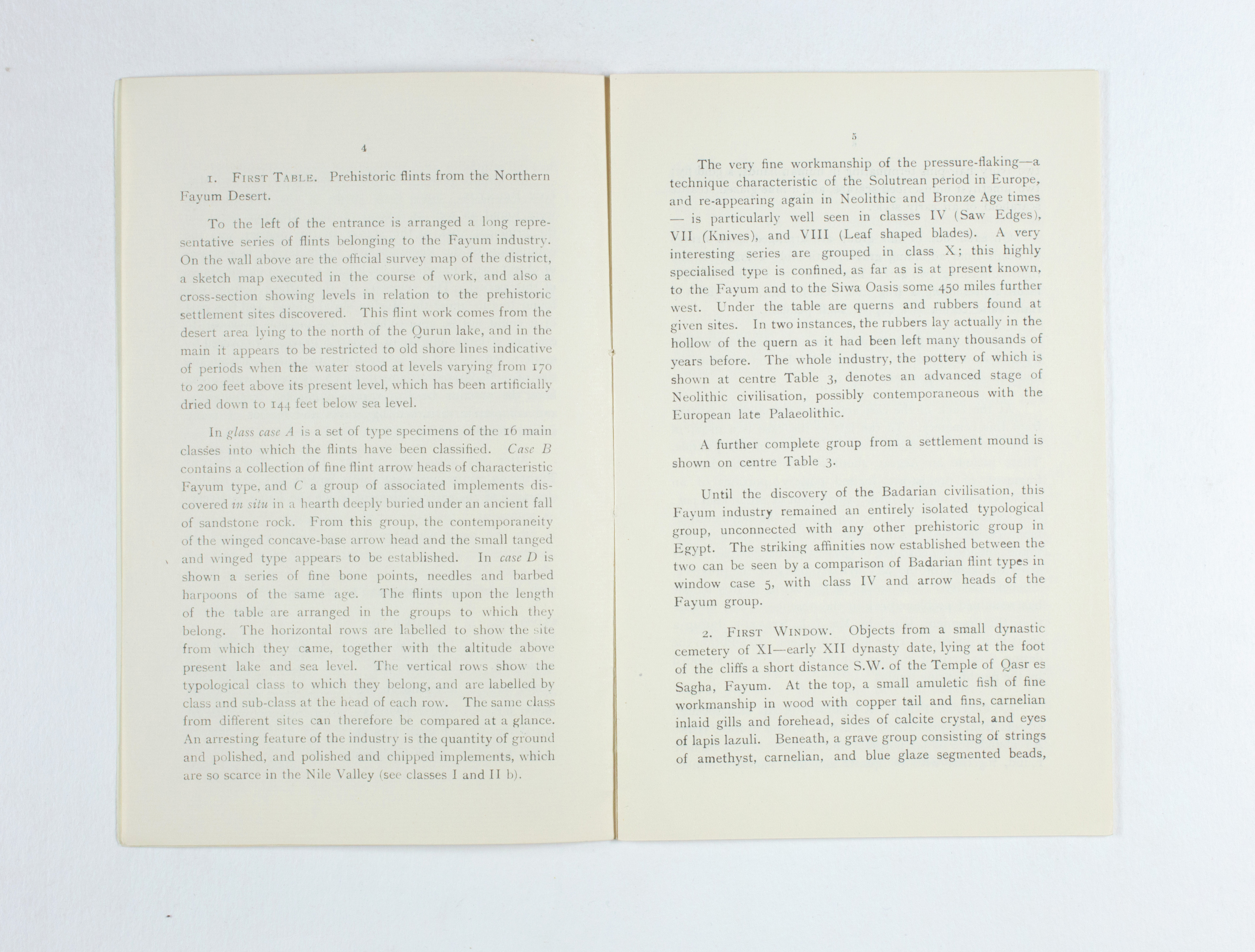 1924-25 Badari, Faiyum Exhibition catalogue PMA/WFP1/D/28/28.4