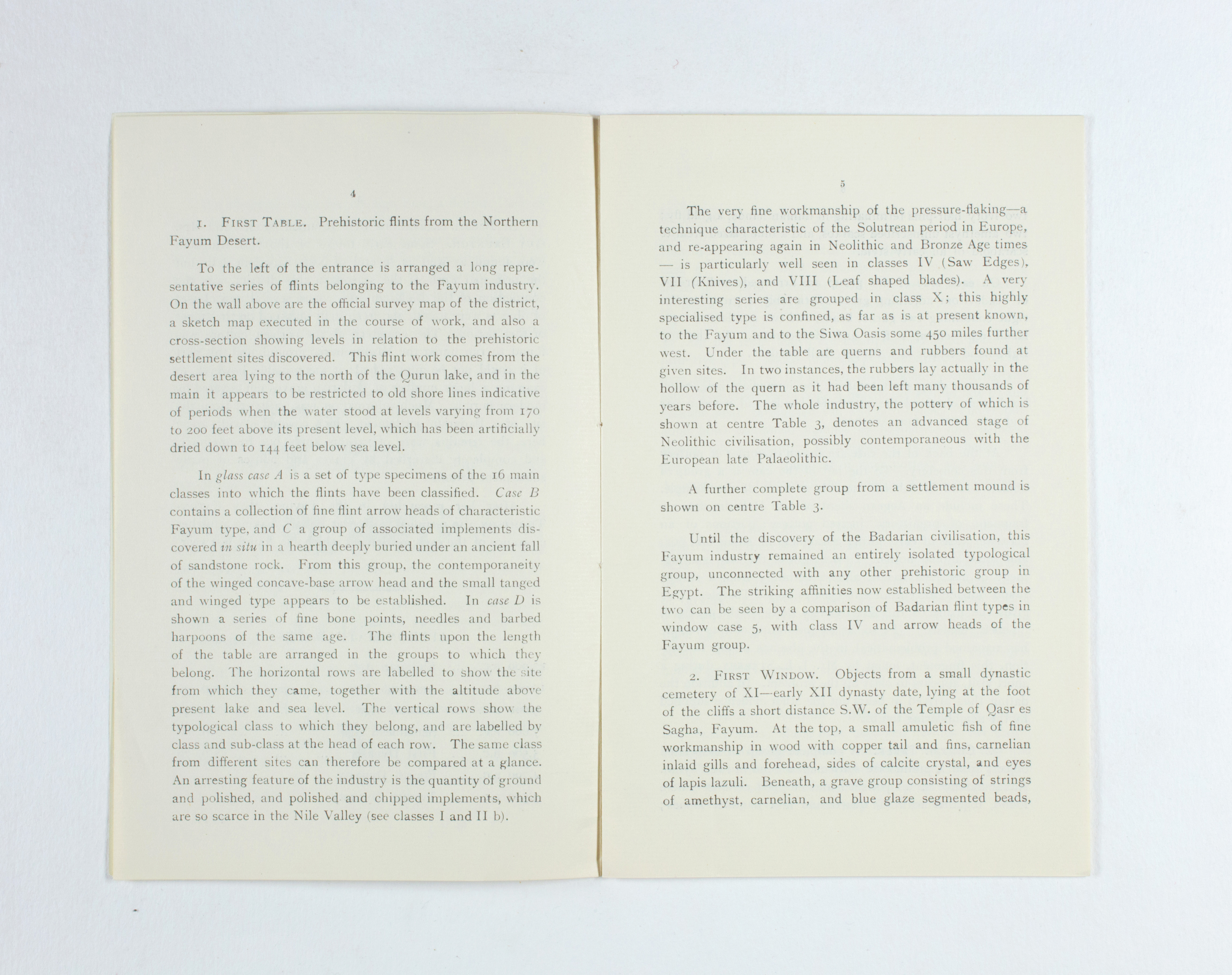 1924-25 Badari, Faiyum Exhibition catalogue PMA/WFP1/D/28/29.4