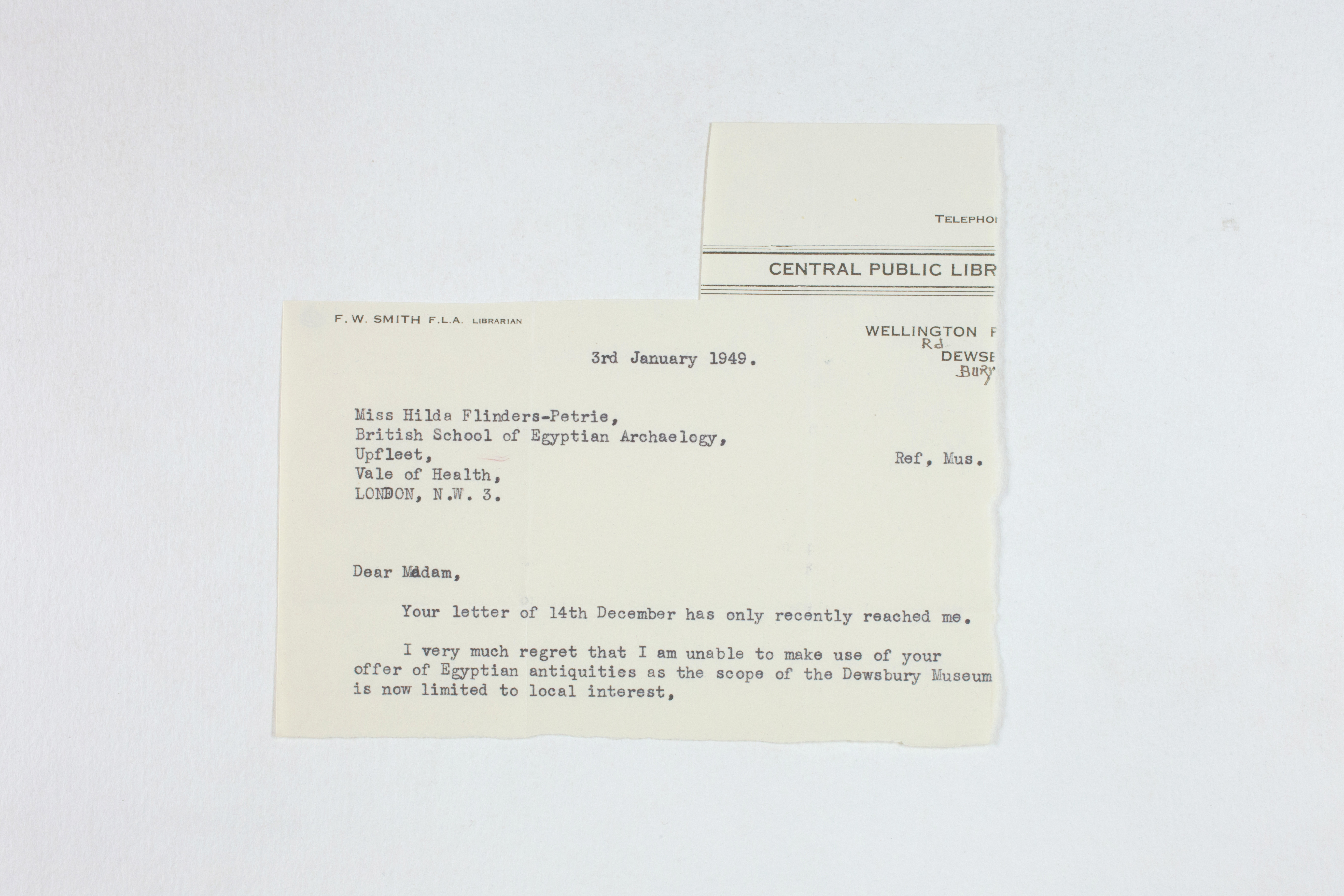 1931-50 Reserve correspondence Correspondence PMA/WFP1/D/32/10