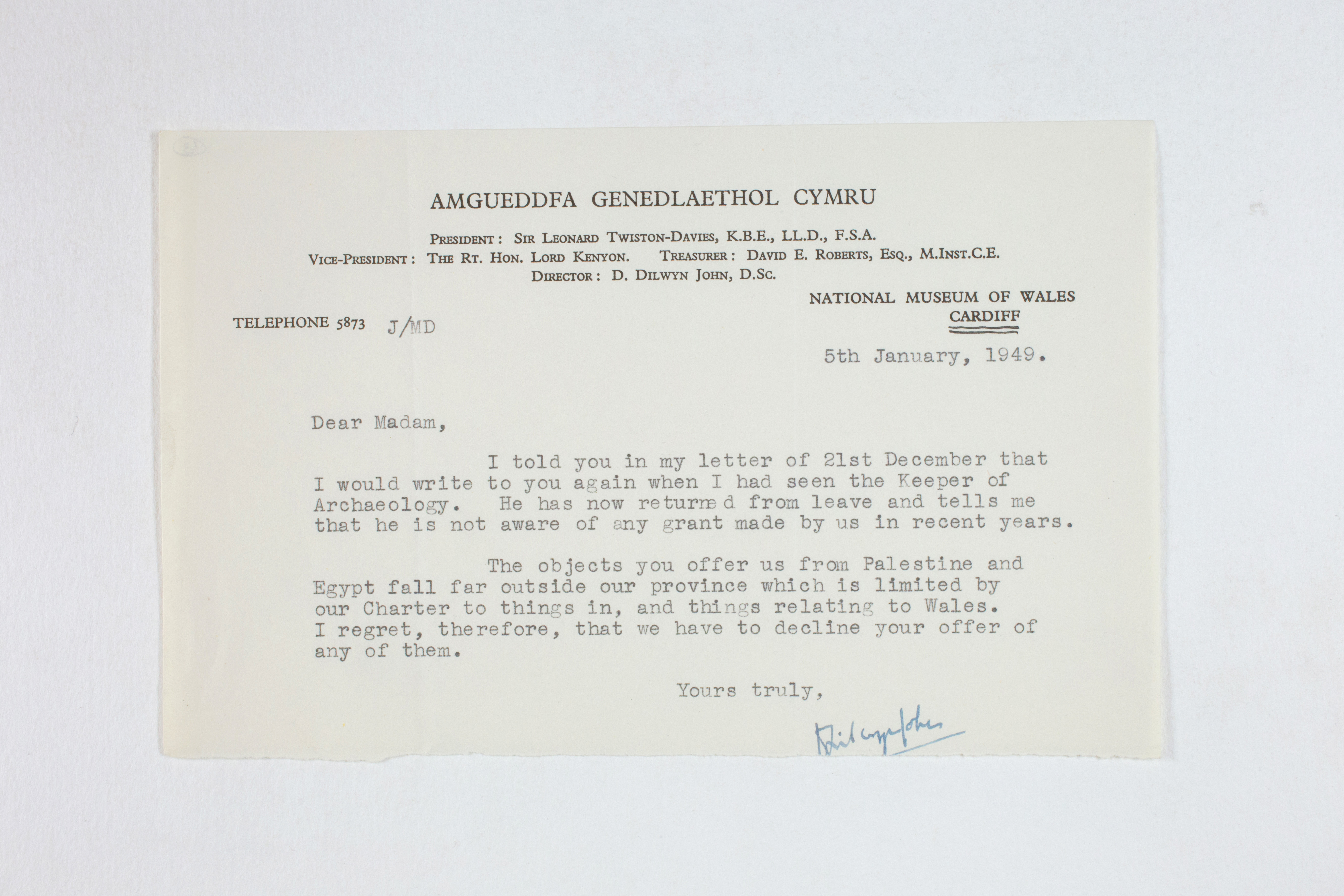 1931-50 Reserve correspondence Correspondence PMA/WFP1/D/32/12.2