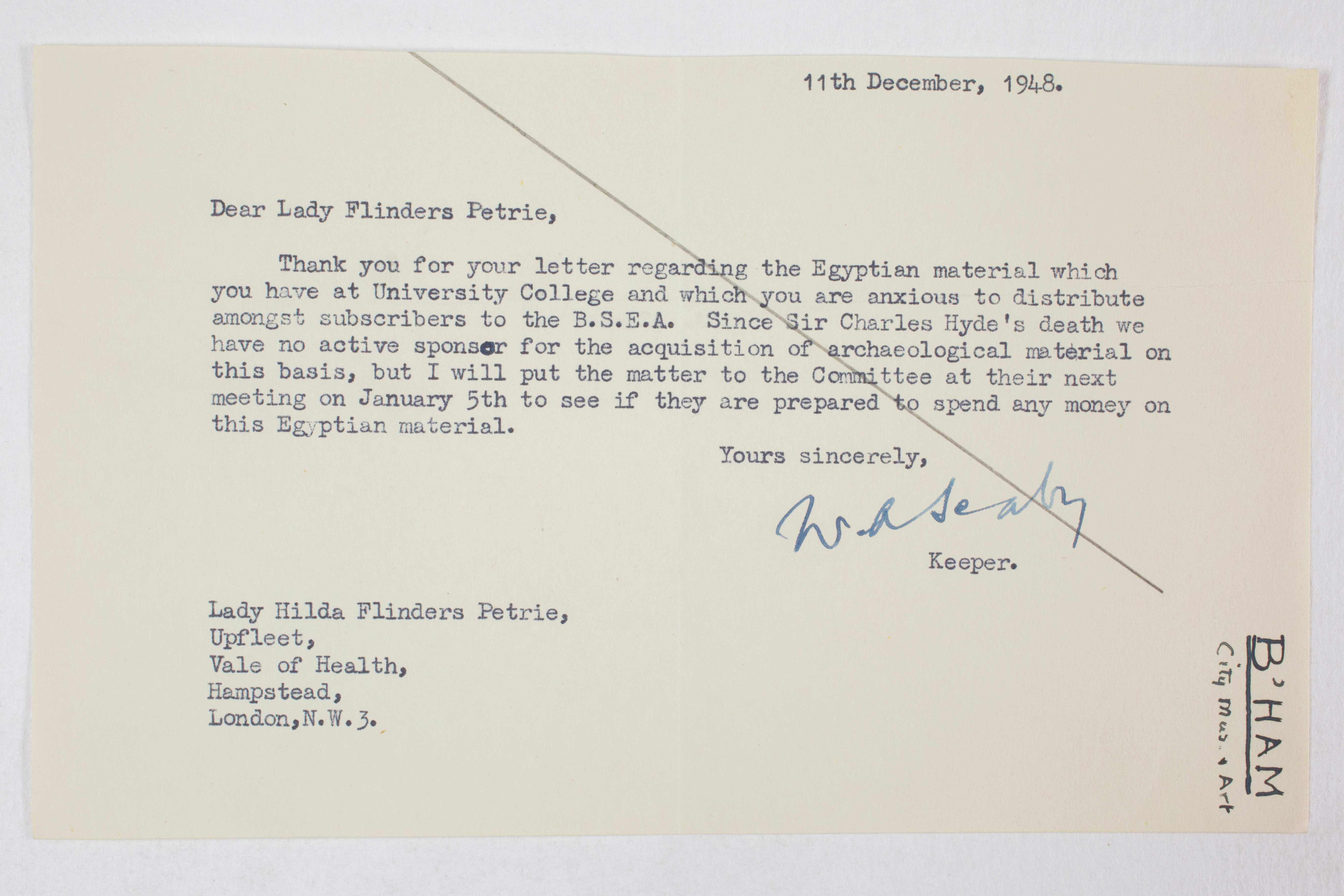 1931-50 Reserve correspondence Correspondence PMA/WFP1/D/32/3