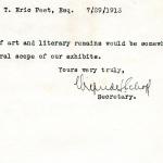 1913 Correspondence American museums DIST.36.15b