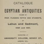 1919-21 Sedment, Lahun Exhibition catalogue PMA/WFP1/D/24/46.1