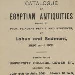 1919-21 Sedment, Lahun Exhibition catalogue PMA/WFP1/D/24/48.1