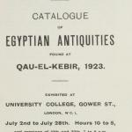 1922-23 Qau el-Kebir Exhibition catalogue PMA/WFP1/D/26/28.1