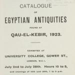 1922-23 Qau el-Kebir Exhibition catalogue PMA/WFP1/D/26/30.3