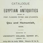 1923-24 Qau el-Kebir, Hemamieh Exhibition catalogue PMA/WFP1/D/27/33.1