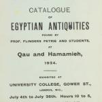 1923-24 Qau el-Kebir, Hemamieh Exhibition catalogue PMA/WFP1/D/27/34.1