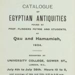 1923-24 Qau el-Kebir, Hemamieh Exhibition catalogue PMA/WFP1/D/27/35.1