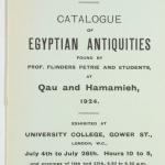 1923-24 Qau el-Kebir, Hemamieh Exhibition catalogue PMA/WFP1/D/27/36.1