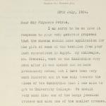 1923-24 Qau el-Kebir, Hemamieh Correspondence PMA/WFP1/D/27/39.1
