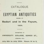 1924-25 Badari, Faiyum Exhibition catalogue PMA/WFP1/D/28/28.1