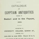 1924-25 Badari, Faiyum Exhibition catalogue PMA/WFP1/D/28/32.1