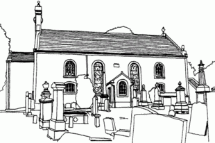 'An illustration of Kirkmichael Parish Church where Duncan was the reverend in the early 20th Century. Image from Scotland’s Churches Trust.' 