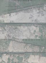Excavator's map of the cemeteries of Diospolis Parva superimposed on a Googlemap image of the modern-day landscape.