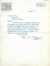 1913 Correspondence American museums DIST.36.04