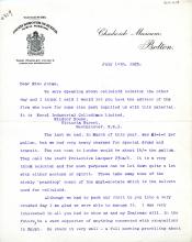 1922-76 Miscellaneous correspondence with museums DIST.41.25a