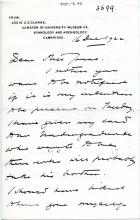 1922-76 Miscellaneous correspondence with museums DIST.41.73a