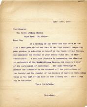 1922-71 Miscellaneous correspondence with museums DIST.42.15