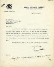 1922-71 Miscellaneous correspondence with museums DIST.42.17