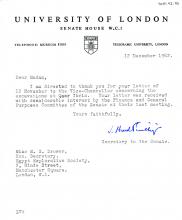 1922-71 Miscellaneous correspondence with museums DIST.42.75