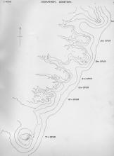 Petrie's (1898) map of the area of Deshasha taken from plate I of the excavation memoir.