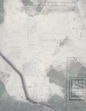 Excavator's sketch map of the archaeological site at Hawara, superimposed on a modern day Google map image. Created by Kristian Brink, 2015.