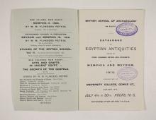 1909-10 Meidum, Memphis Exhibition catalogue PMA/WFP1/D/18/15.2