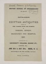 1910-11 Hawara, Gerzeh, Memphis, Mazghuneh Exhibition catalogue PMA/WFP1/D/19/34.1